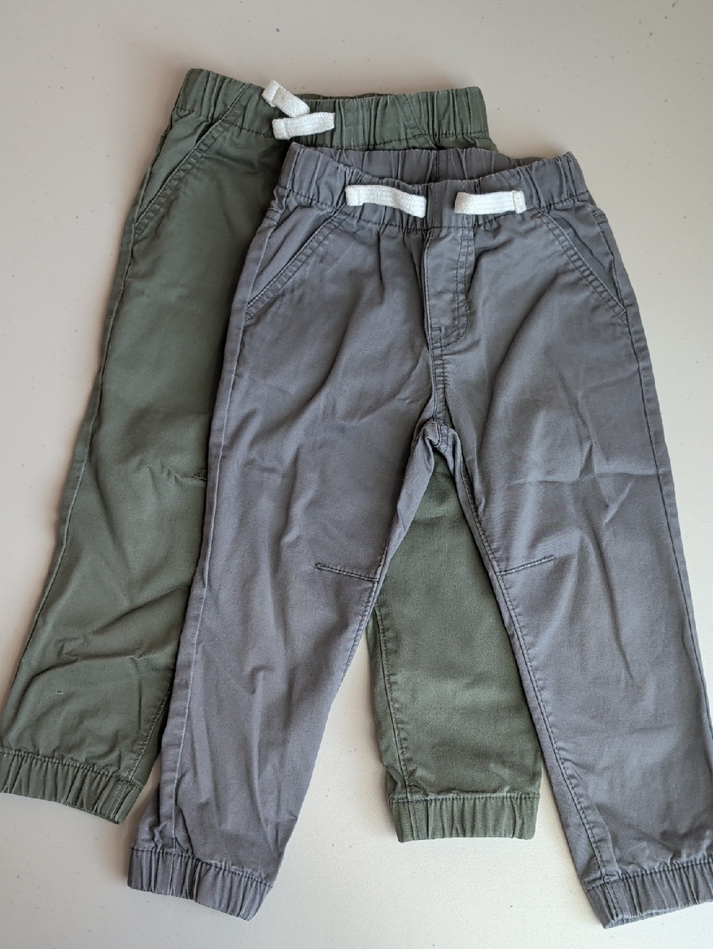Cat & Jack Olive and Gray Kids Jogger Pants - Two Pack